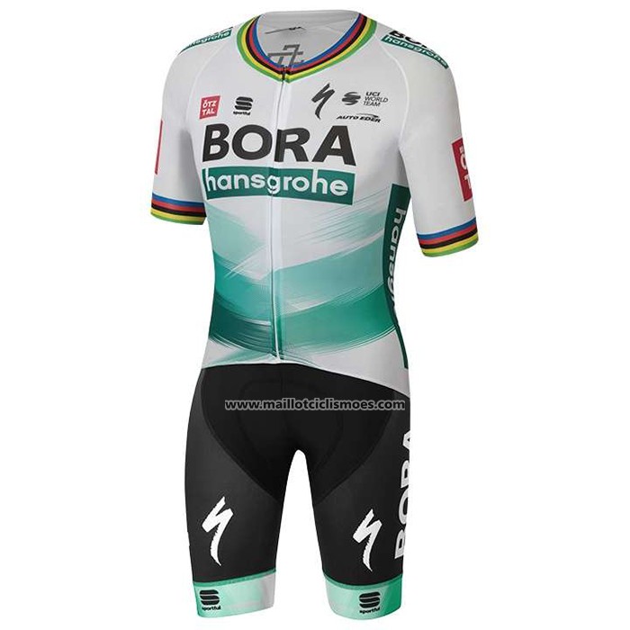 2020 Odziez Rowerowa UCI Mistrz Swiata Bora Bialy Zielony Krotkie Rekawy I Rowerowe Szelkach